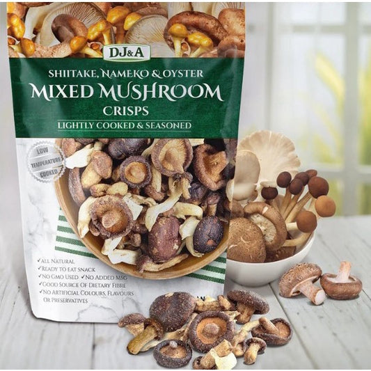 DJ&A Mushroom Crisps - Shiitake, Oyster & Nameko 65g