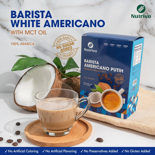 Nutrivo Barista White Americano and Products