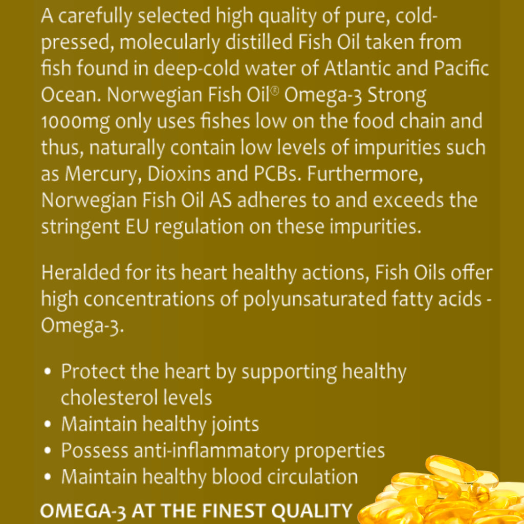 Norwegian Fish Oil Omega-3 (180 Softgels) | Buy 1 Get 1 Free