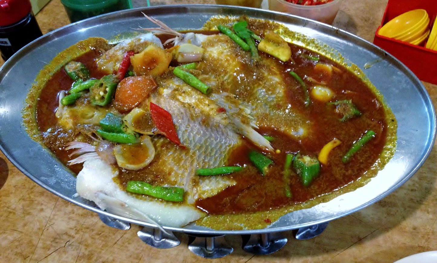 Pulau Ketam Steam Fish Assam Paste 吉胆岛蒸鱼亚参酱