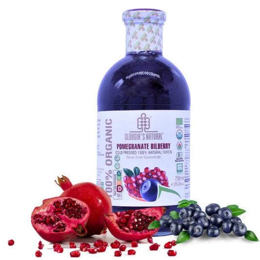 Georgia's Natural Pomegranate Bilberry Juice (100% Pure & Organic)