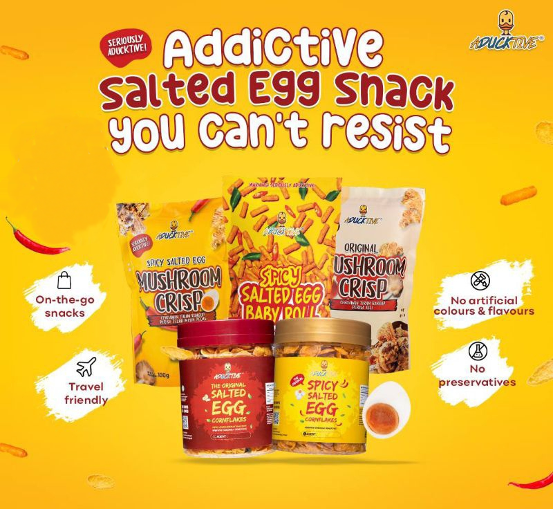 Aducktive Salted Egg Cornflakes/Mushroom Crisp and Products (Original/Spicy)