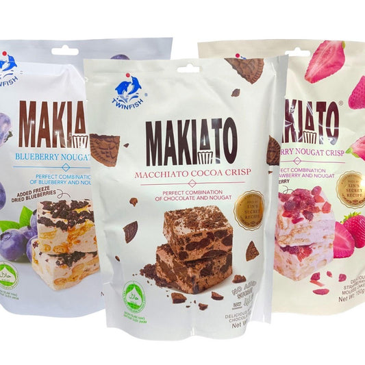 Twinfish Makiato Nougat Crisp (Cocoa / Strawberry / Blueberry/Nutzbar)